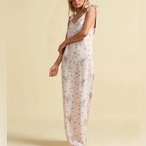 Billabong x Salty Blonde Beach Party Floral Maxi Open Back Dress Pink XS